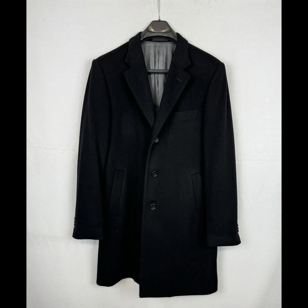 Paul Betenly Wool Overcoat Black Size 42 R US